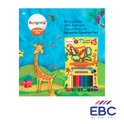 Rangeela Creative Clay I Love Animals (12 Shades & 6 Animal Moulds) 150Gm